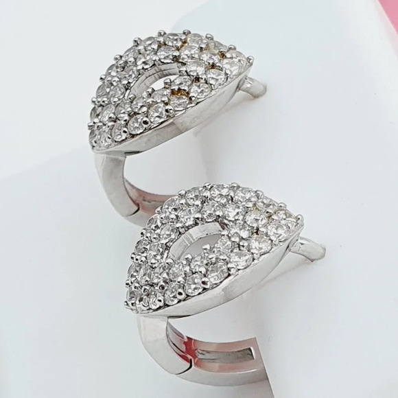 "925 Sterling Silver Cubic Zirconia Earrings, U19254656 - Picture 7 of 11